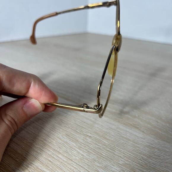 Vintage Metzler Germany 793 Sunglasses Frames Only Gold 130 Flex Hinge main image 6